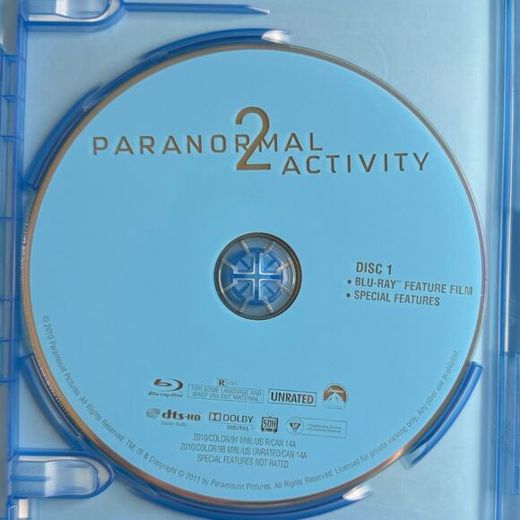 Paranormal Activity 2 Blu-ray DVD Unrated Director’s Cut 2-Disc Combo Pack - Picture 5 of 8